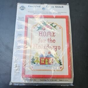Needlemagic Counted Cross Stitch Kit “Home For The Holidays” With Frame New